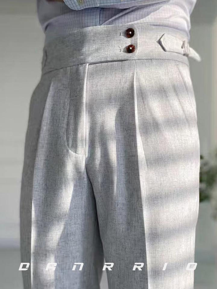 DANRRIO High Waist Gray Fashionable Formal Wear Suit Pants DANRRIO.COM DANRRIO