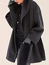 Simple Hooded Neckline Coats