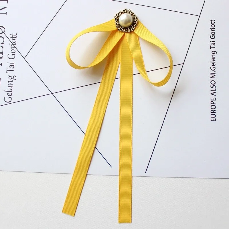 Hand-made Bow Tie Ladies Unisex Banking Stewardess Student Performs Career Korean White Shirt Black Bowtie Classic Trendy Gifts