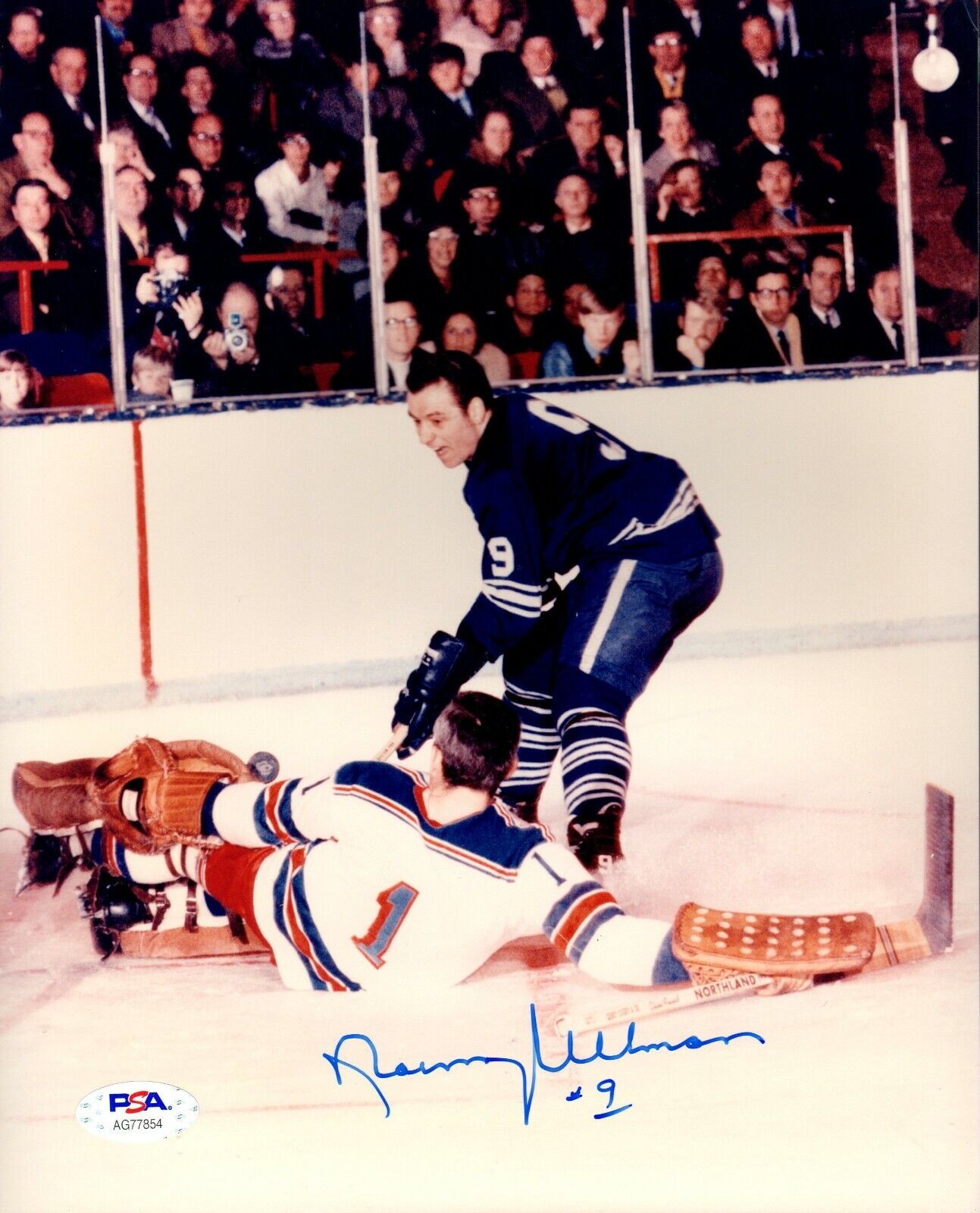 Norm Ullman autographed signed 8x10 Photo Poster painting NHL Toronto Maple Leaf PSA COA HOF