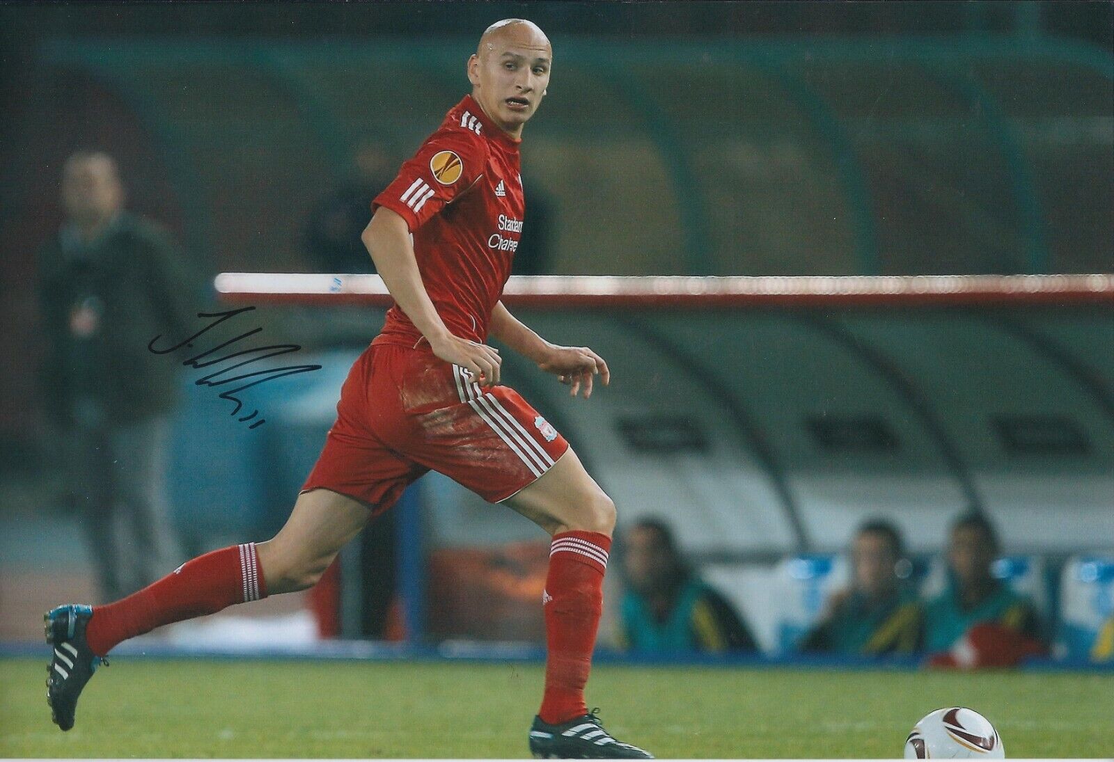 Jonjo SHELVEY SIGNED Liverpool Autograph 12x8 Photo Poster painting AFTAL COA England Football