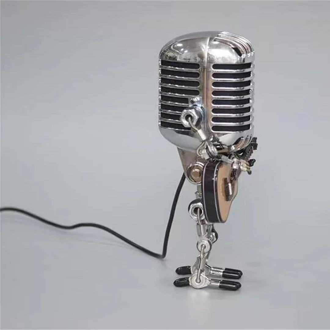 🔥A Good Choice For Christmas Gifts-🎙️🎙️Metal Microphone Lamp