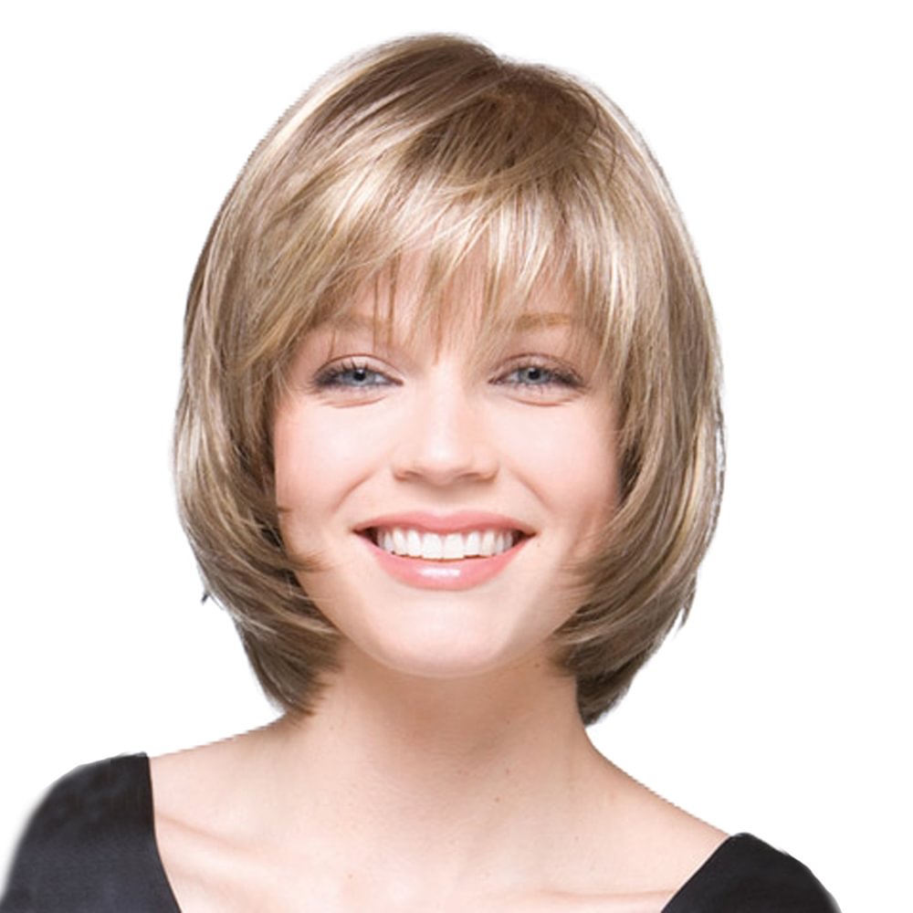 Short Blonde Bob Wig with Bangs Fashion Hairstyles US Mall Lifes