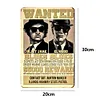 Blues brothers wanted - Panneaux en &eacute;tain m&eacute;tallique(20*30cm)