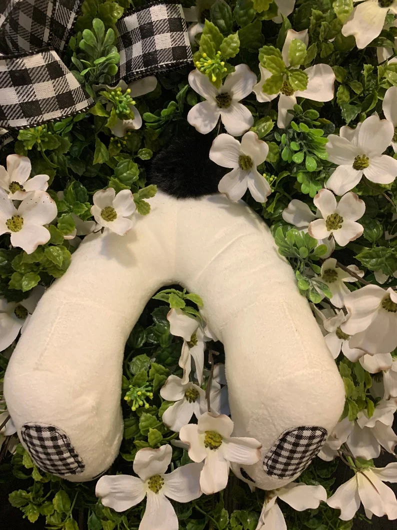 2022 New Easter Decoration - Buffalo check farmhouse wreath