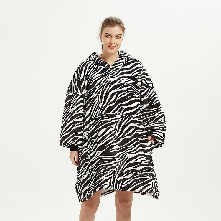 Double Layer Lazy Blanket Pullover 