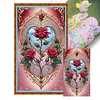 Enchanted Rose Heart-11CT Stamped Cross Stitch 40*70cm(Big Size) tapestrymarket