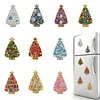 10PCS DIY Pearl Diamond Painting Christmas Fridge Magnets, Sparkling Rhinestone Refrigerator Magnet Craft Kit for Home Decor & Gifts