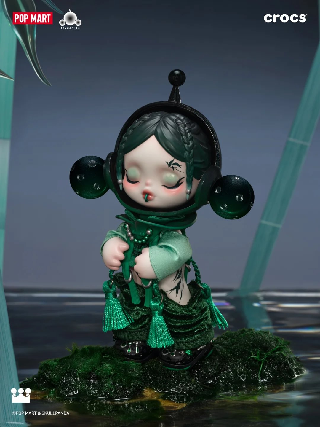 skullpanda x crocs OOTD series-Dark Night Bamboo Forest