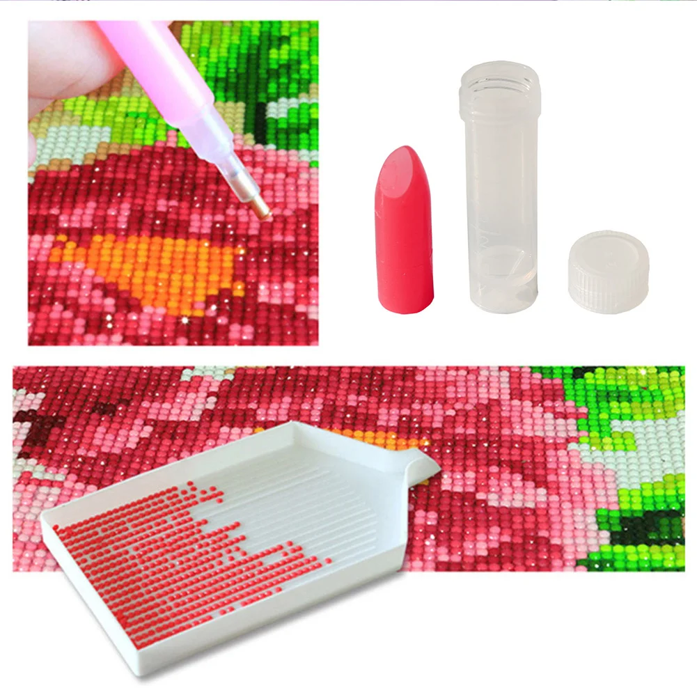 5D Diamond Painting Tool Sticky Wax DIY Sticking Drill Clay (Red Lipstick)
