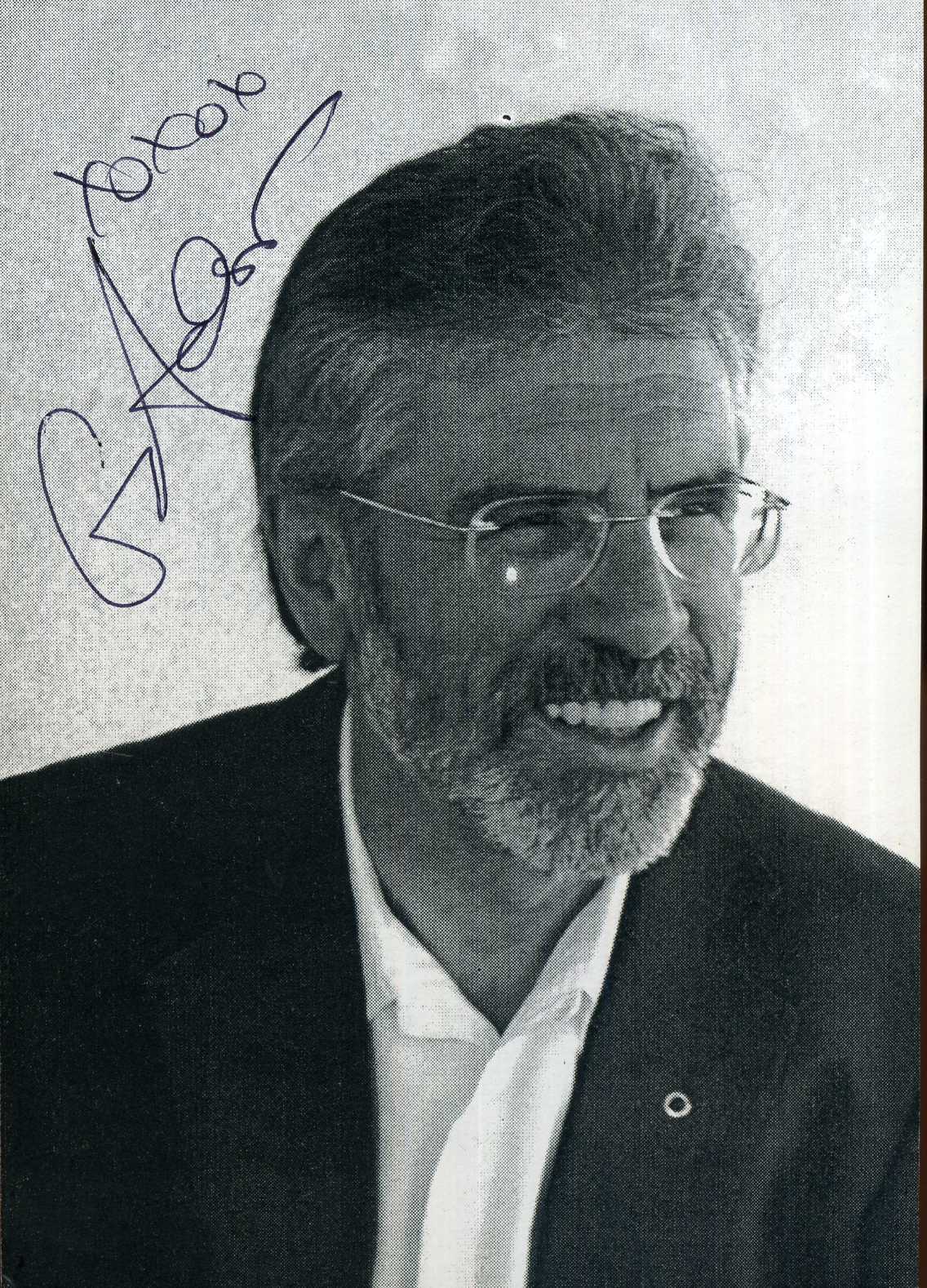 GERRY ADAMS Signed Photo Poster paintinggraph - Republican Politician SINN FEIN - preprint