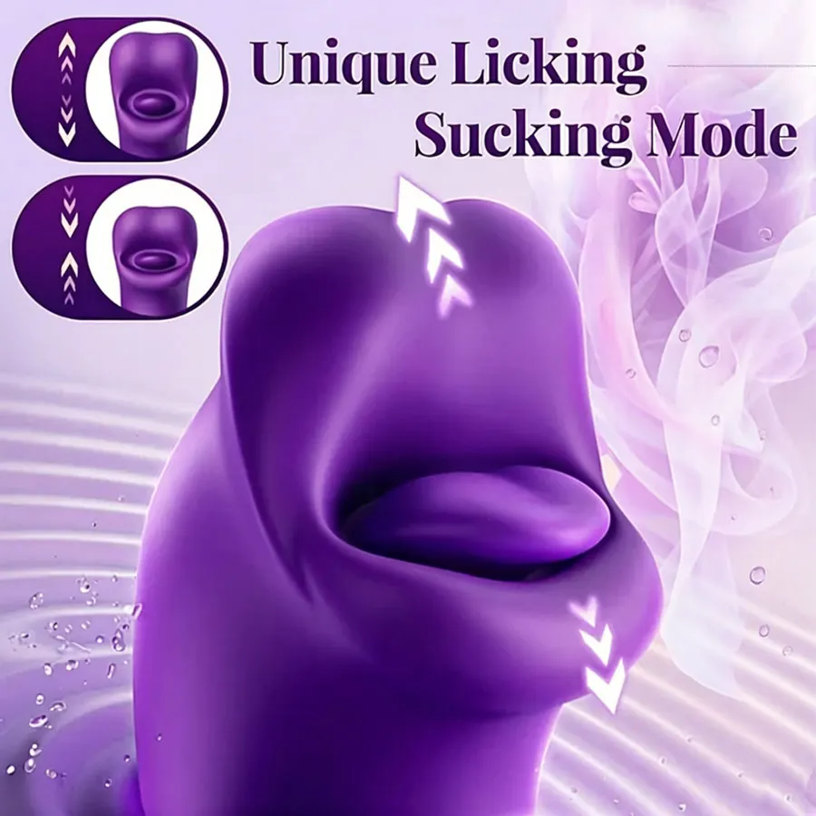 Violet PulseWave Rabbit Massager &ndash; Tongue Motion