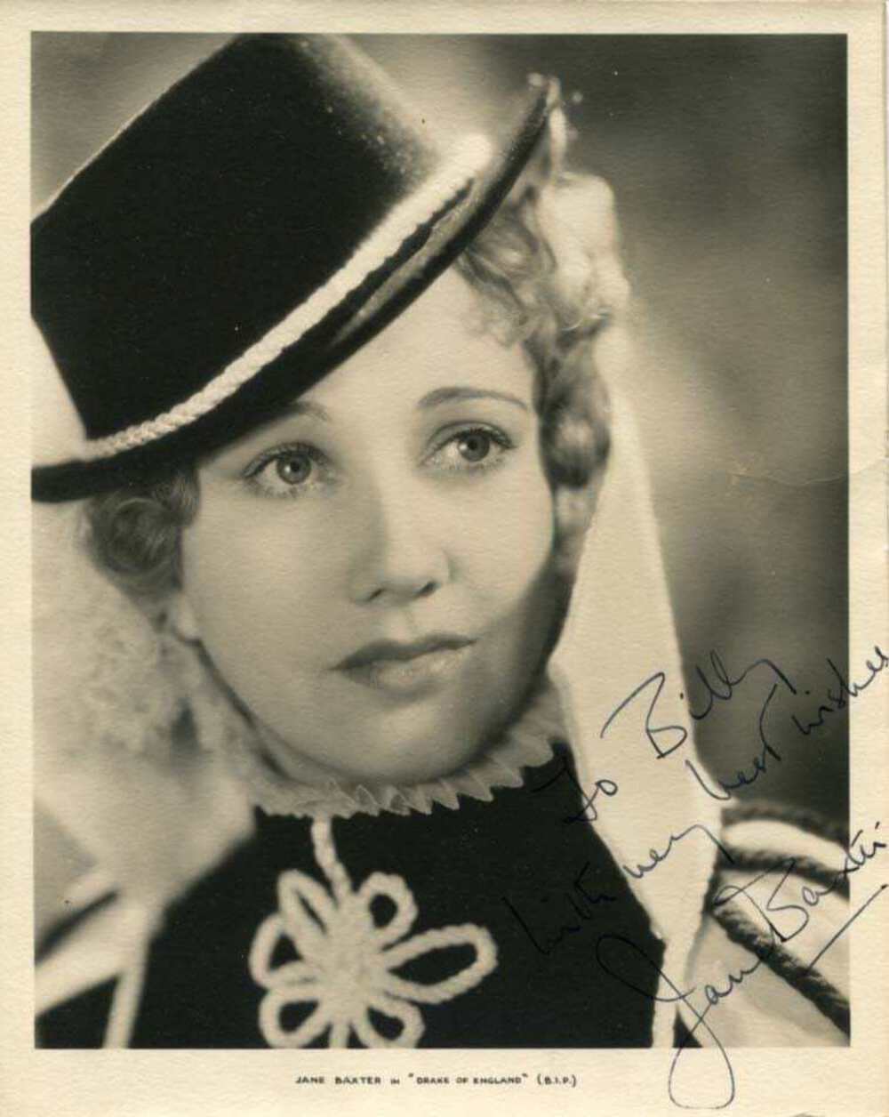 ACTRESS Jane Baxter autograph, signed vintage Photo Poster painting