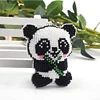 (US Only)5Pcs Animals Bead Cross Stitch Keychain Kit DIY Beads Needlework Keychain Craft