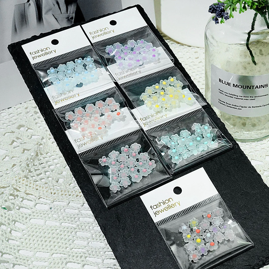 Beautizon Colorful Flowers Cute Love Nail Jewelry High Quality Nail Jewelry Manicure Accessories DIY Nail Art Decorations