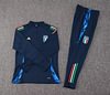 Joyfball 2024/2025 Italy Half-Pull Training Suit Royal Blue Soccer Shirt