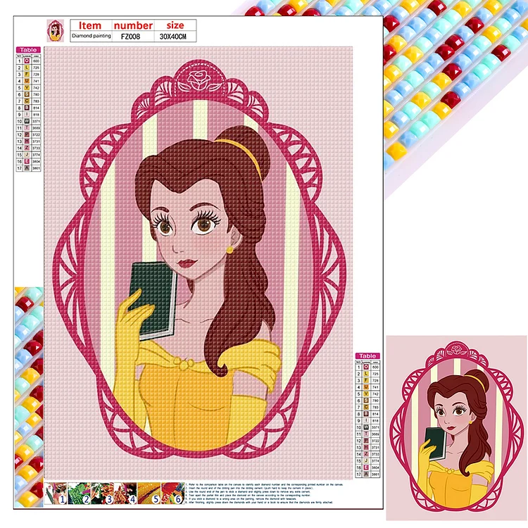 Full Square Diamond Painting - Disney Princess 30*40CM