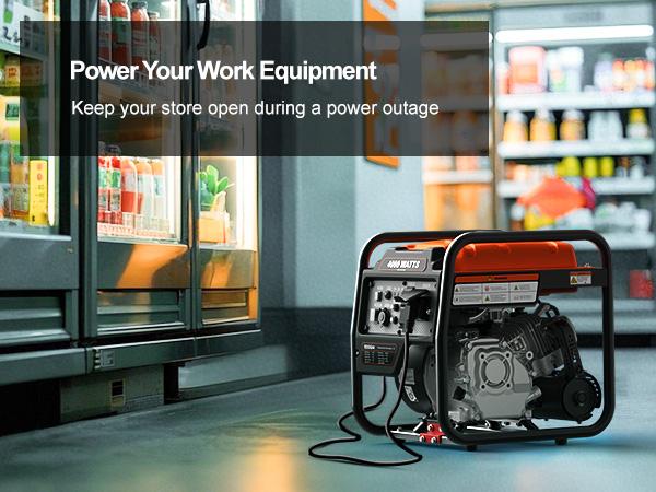 Product Introduction of Efurden Outdoor Power Equipment 4000 Watts Portable Generator. Open Frame Inverter Generator with ECO Mode. Gas Powered. Quiet Operation. Emergency Home Backup. RV Ready 4