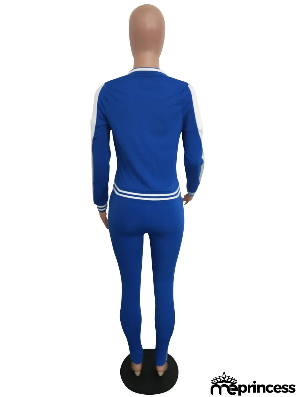 Casual Tracksuit Long Sleeve Zipper 2 Piece Pants Set