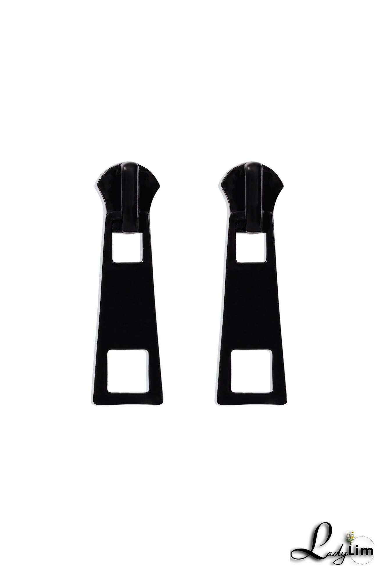 Candy Color Metal Zipper Earrings