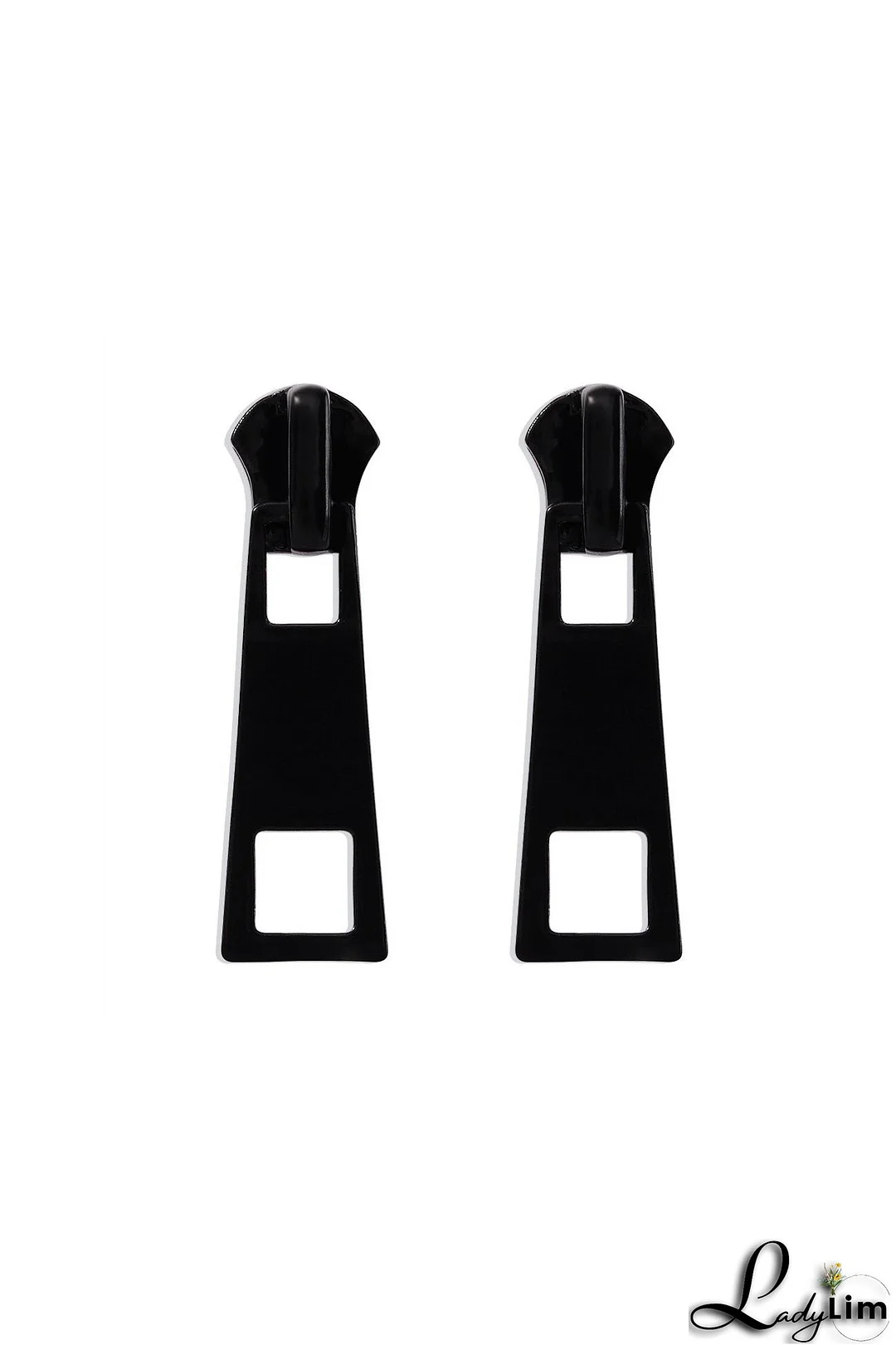 Candy Color Metal Zipper Earrings