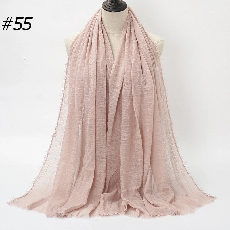 20 Pieces Fashion Solid Color Cotton Pashmina Scarves
