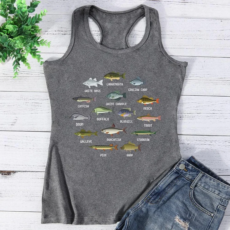 Type Of Fish Fishing Love Vest Top-Annaletters