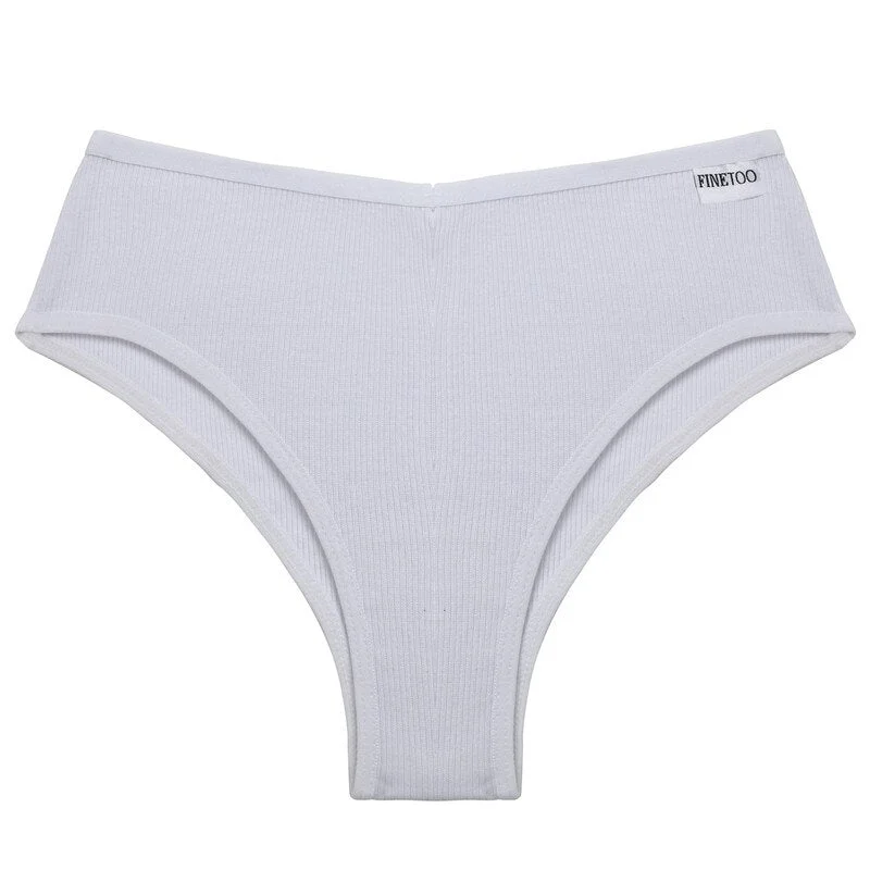FINETOO Women Cotton Panties M-XL Cheekie Underpants Ladies Underwear Comfortable Briefs Soft Panty Female Lingerie 6 Colors New