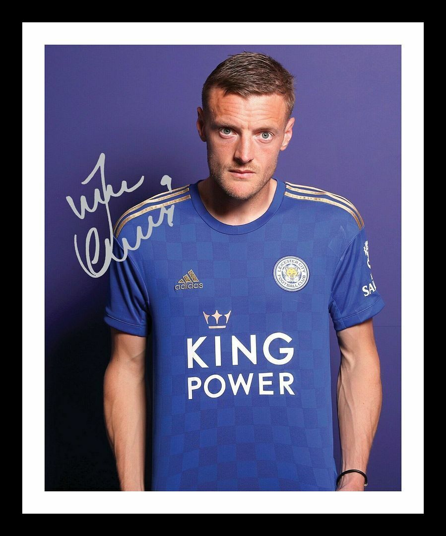 Jamie Vardy - Leicester City Autograph Signed & Framed Photo Poster painting 1