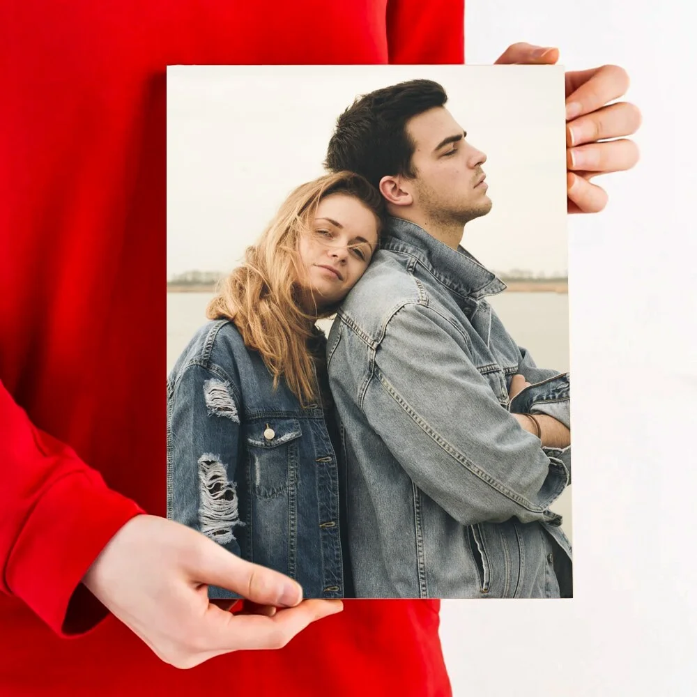 Customed Wood Photo Frame Personalized Prints Memorial Picture Frame Photo On Wood Gift For Mother Wall Art Office Ornament