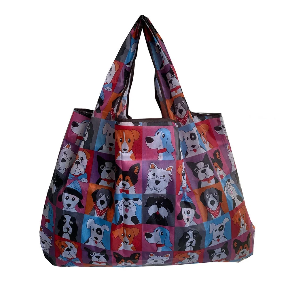 Reusable Shopping Bag, Foldable Environmental Protection Bag With Small Bag, Lady Shoulder Bag, Oxford Cloth, Machine Washable
