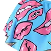 Plus Size Halter Lips Print Ruffle Bikini Set Sexy Swimsuit Women Swimwear Bathing Suit Push Up Brazilian Bikinis 3XL 4XL 2019 