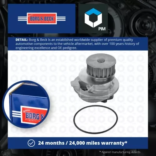 Water Pump BWP1325 Borg & Beck Coolant 1334008 90220568 90272361 R1160018 New Parts