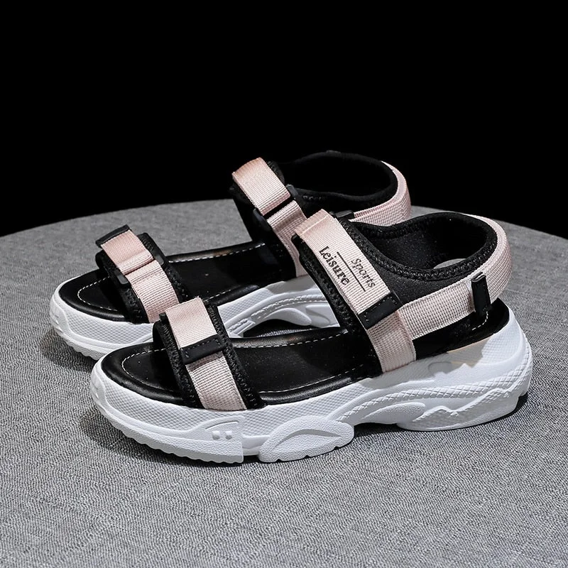 White Platform Sandals Women Shoes 2021 New Summer Ladies Chunky Sandals Sport Female Shoe zapatos chaussure femme Small Size 33