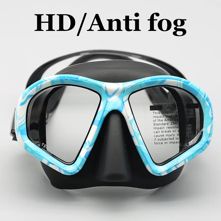 camouflage low volume face mirror anti fog film tempered glass liquid silicone diving face mask diving mirror deep diving