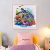 Underwater World Turtle-11CT Stamped Cross Stitch 40*40cm/15.75*15.75in