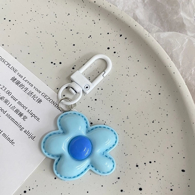 Cartoon Style Flower Resin Women’s Keychain
