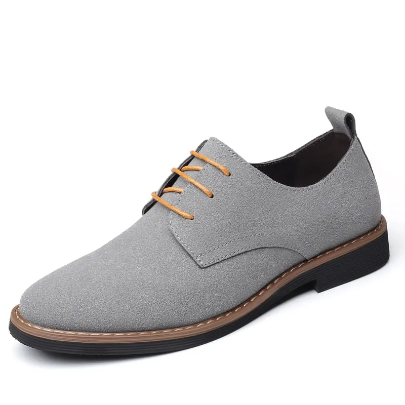 Men Oxfords Suede Leather Dress Shoes Men Casual Shoes Sneakers Luxury Brand Moccasins Loafers Men Classic Flats Plus Size 38-48