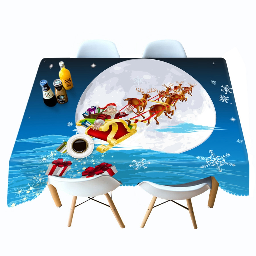 

Santa Claus and Elk - 3D Tablecloth, 140*180cm, 501 Original