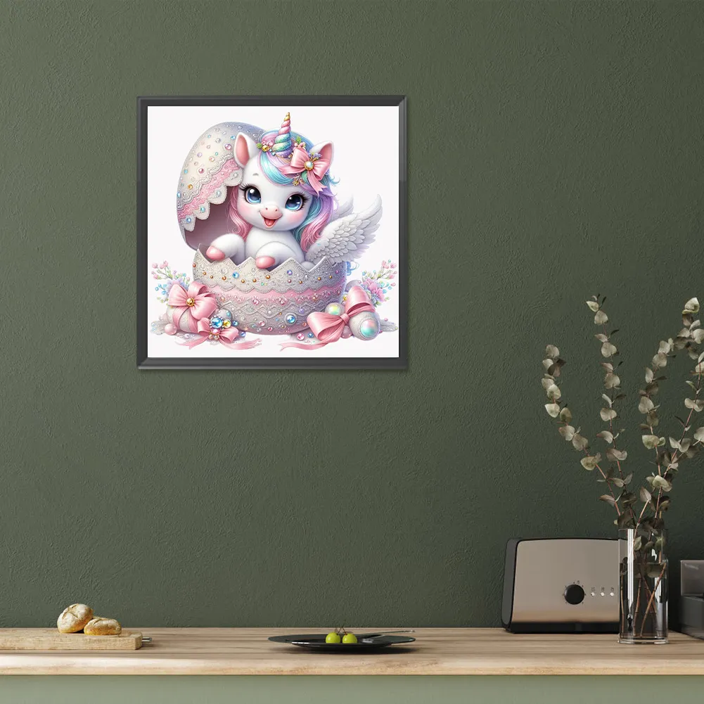 Diamond Painting - Full Round Drill - Jeweled Unicorn Egg(Canvas|30*30cm)