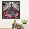Fille en jupe habill&eacute;e - peinture au diamant de forme sp&eacute;ciale - 30 * 30cm