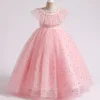 Kid Girls Flower Princess Tulle Formal Pageant Ball Gowns Dresses