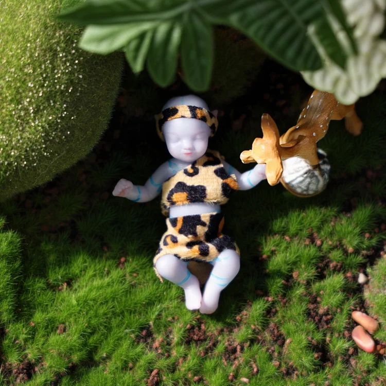 Babeside 4.5" Soft Lifelike Toys Landes Mini Stretchy Realistic Silicone Baby
