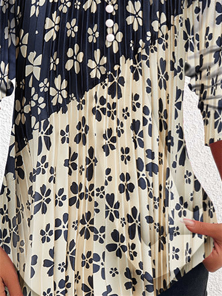 Women Half Sleeve V-neck Solid Color Dress