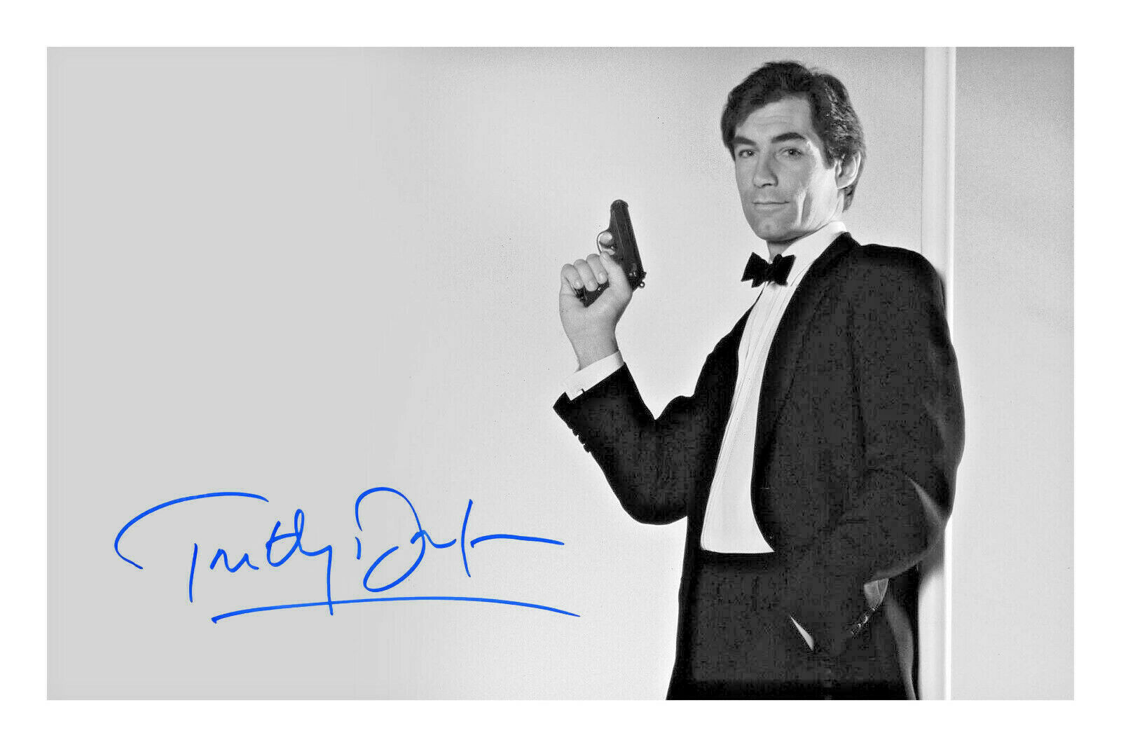 Timothy Dalton James Bond Signed A4 Autograph Photo Poster painting Print 007