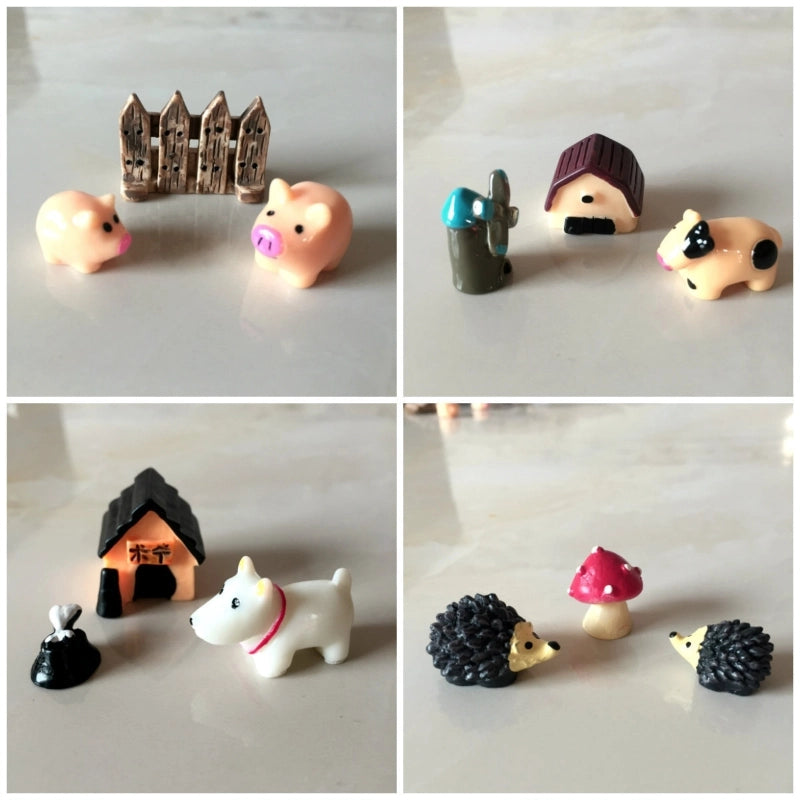 Cute Animal Synthetic Resin Ornaments Artificial Decorations