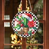 Acrylic 2D Flat DIY Christmas Cactus Diamond Art Pendant Wall Decoration