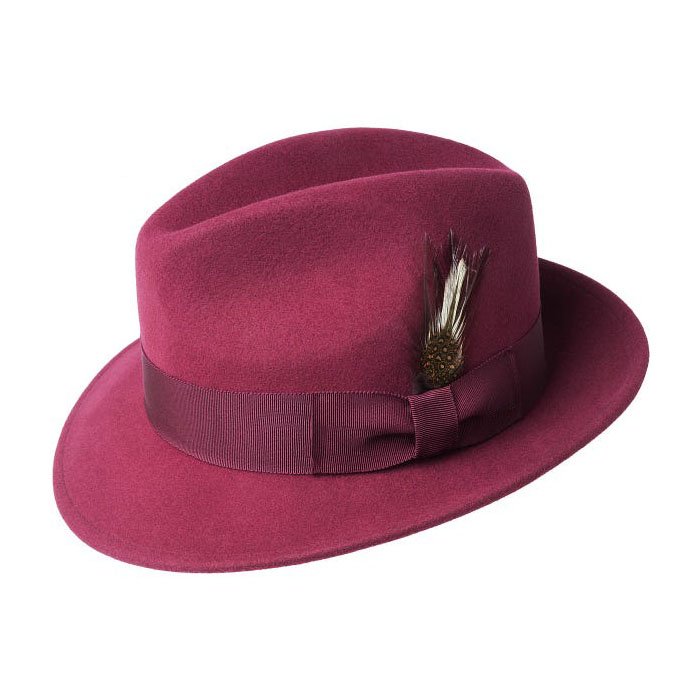 7 Colors-Brixon Fedora &ndash; Cordovan [Fast shipping and box packing]