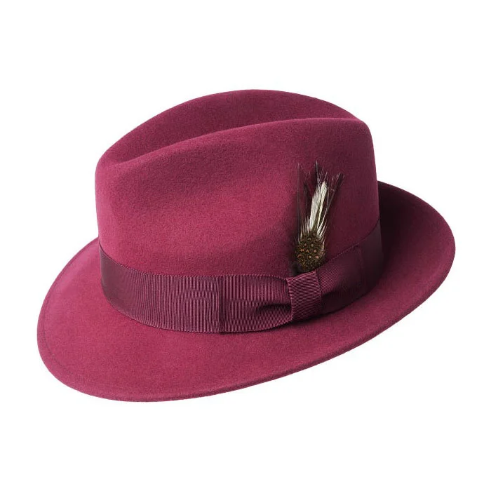 7 Colors-Brixon Fedora &ndash; Cordovan [Fast shipping and box packing]