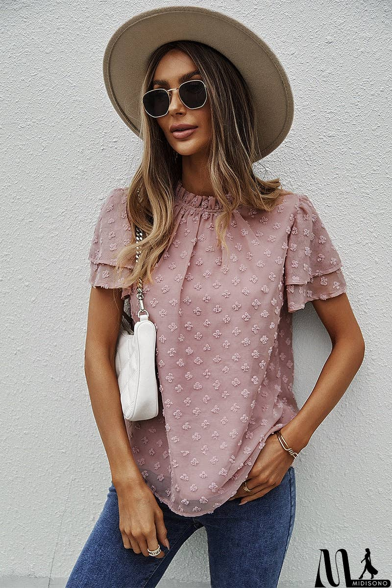 MidiSono - Breathable Comfort Mock Neck Top